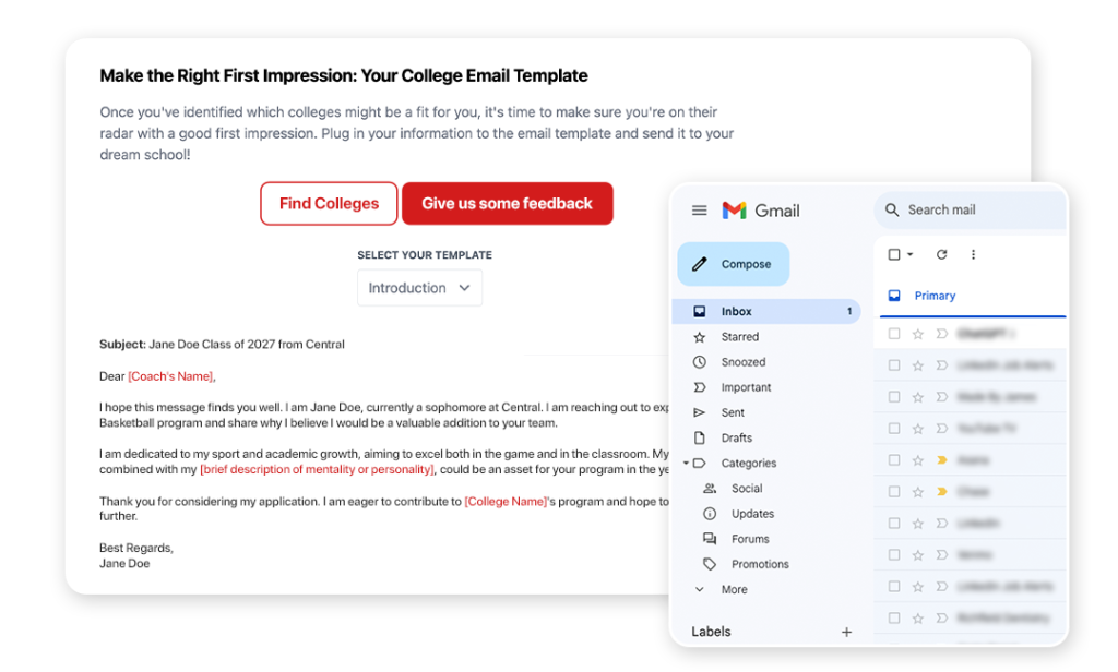 College Email Template